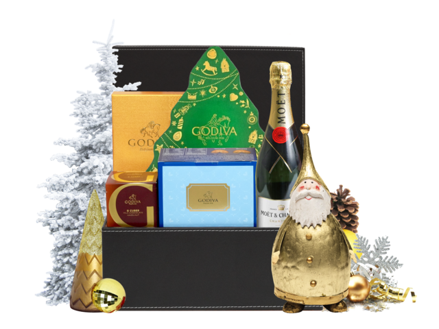 Hamper A5小贺牌 - 迷你 Godiva 朱古力红酒礼物篮 FH288 - HR0613A4 Photo