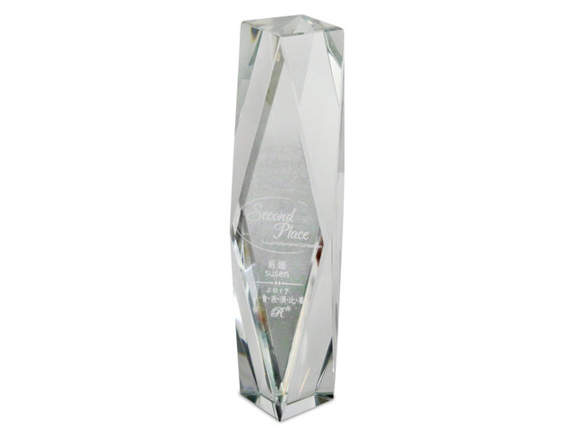 Handmade Memorabilia - Business/Government/School/Celebration custom glass trophy, crystal award  - L45000087 Photo