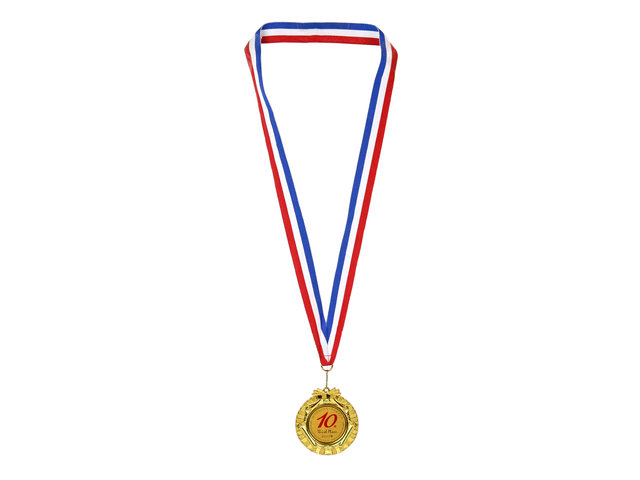 Handmade Memorabilia - College/Corporate/Institution/Meeting gold color custom sports award medal - L44000104 Photo