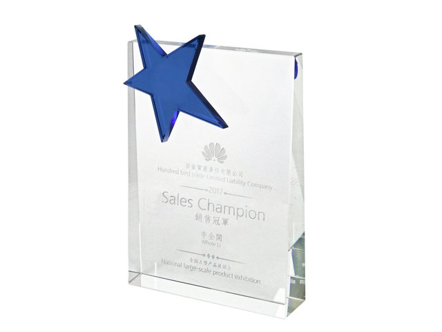 Handmade Memorabilia - Enterprise/Government/College/Celebration bespoke crystal award, glass trophy  - L45000086 Photo