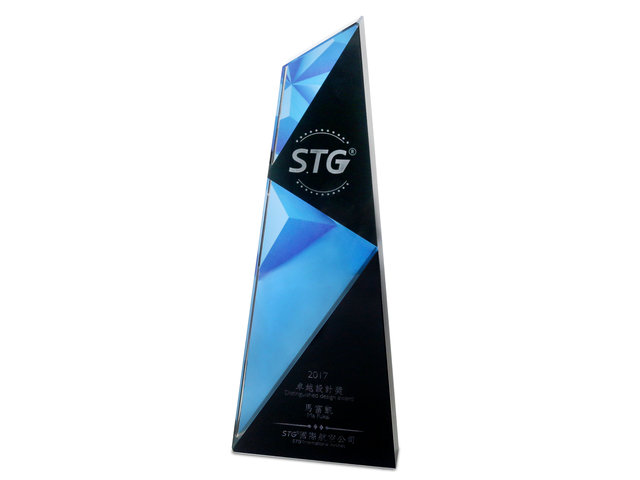 Handmade Memorabilia - School/Corporate/Government personalized crystal award, glass trophy  - L44000095 Photo