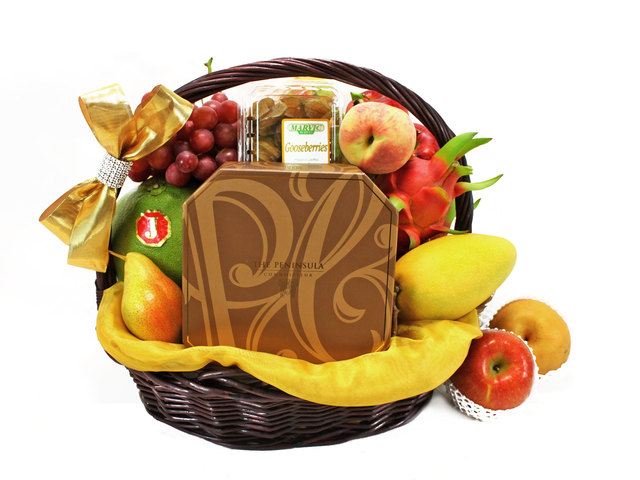 Mid-Autumn Gift Hamper - (1) Mid Autumn Fruit Basket - Peninsula Mooncake - L40661 Photo