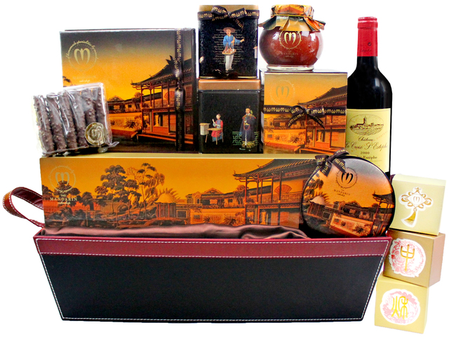 Mid-Autumn Gift Hamper - Mid Autumn Fruit Basket Mandarin Oriental Hotel - Wine Food Hamper M60 - L3125567 Photo