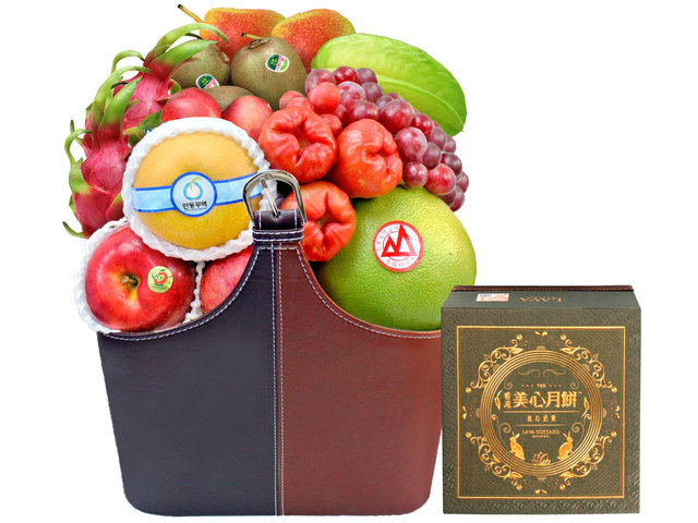 Mid-Autumn Gift Hamper - Mid Autumn Maxim's Mooncake With Premium Fruit Hamper FH155 - L3105977C Photo