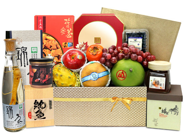 Mid-Autumn Gift Hamper - Mid Autumn Peninsula Moon Cake With Deluxe Chinese Fruit Hamper FH158 - L76608855 Photo