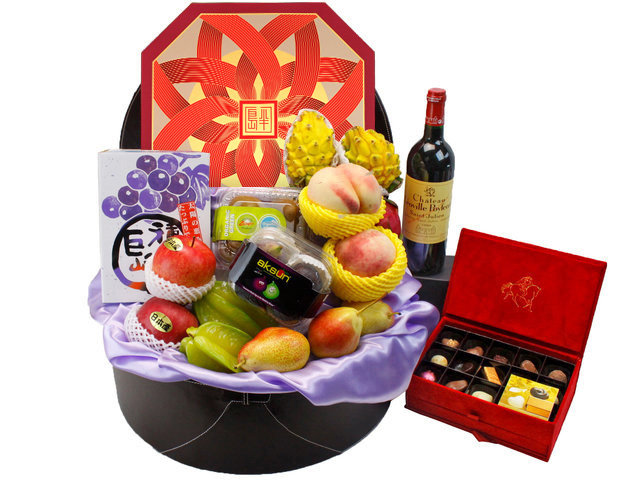 Mid-Autumn Gift Hamper - Mid Autumn Peninsula Moon Cake With Deluxe Chocolate Fruit Hamper FH185 - L90047 Photo