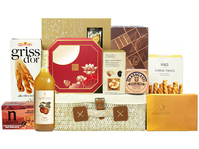 Mid-Autumn Gift Hamper - Mid Autumn Peninsula Moon Cake With Deluxe Food Fruit Hamper FH104 - MH0730A8 Photo