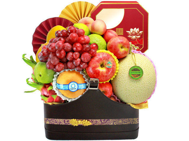 Mid-Autumn Gift Hamper - Mid Autumn Peninsula Moon Cake With Luxury Fruit Hamper FH107 - L139594 Photo