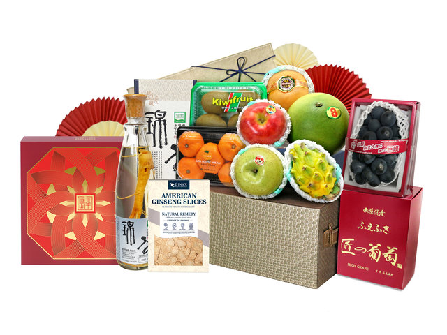 Mid-Autumn Gift Hamper - Mid Autumn Peninsula Moon Cake With Luxury Ginseng Fruit Hamper FH168 - L76608239 Photo
