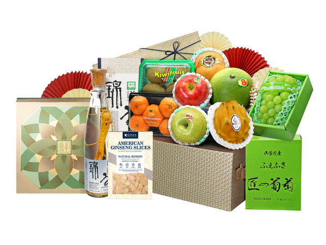 Mid-Autumn Gift Hamper - Mid Autumn Peninsula Moon Cake With Luxury Ginseng Fruit Hamper FH168 - L76608239 Photo