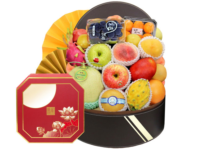 Mid-Autumn Gift Hamper - Mid Autumn Peninsula Moon Cake With Premium Fruit Hamper FH156 - M30807A2 Photo