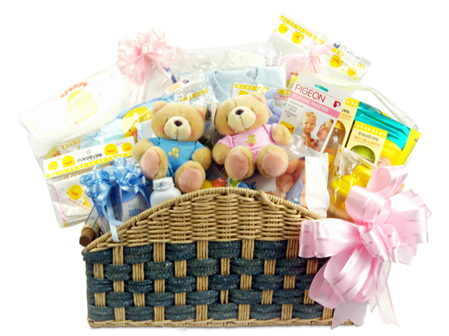 New Born Baby Gift - BB Basket (Twins) (A) - P2000 Photo