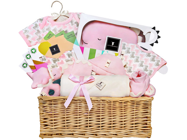 New Born Baby Gift - Little Blooms Deluxe Organic Cotton Baby Gift Hamper NB18 - BY0309A5 Photo