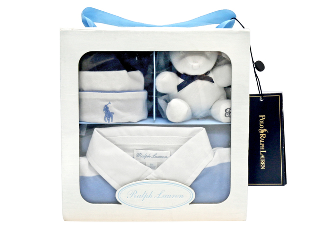 New Born Baby Gift - Polo Ralph Lauren premium baby 3-piece gift set - L36667877 Photo