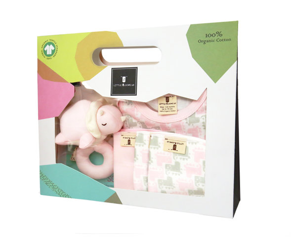 New Born Baby Gift - UK Little Blooms Cotton Baby Gift Set - Girl - BY0223B5 Photo