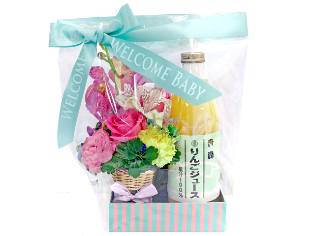 New Born Baby Gift - flower juice baby gift hamper - L36668134 Photo
