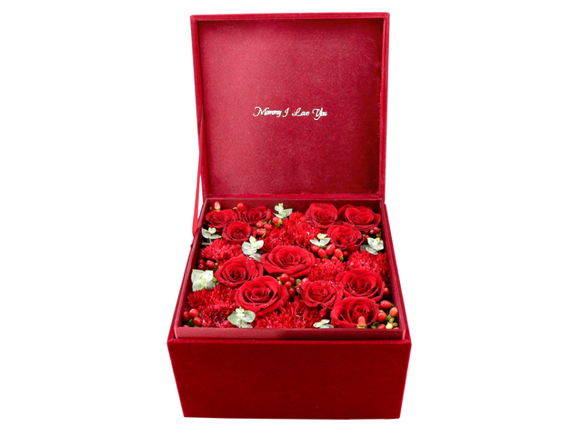 hong kong florist Order Flowers in Box - Carnations flower box 3 - L36514330 Photo