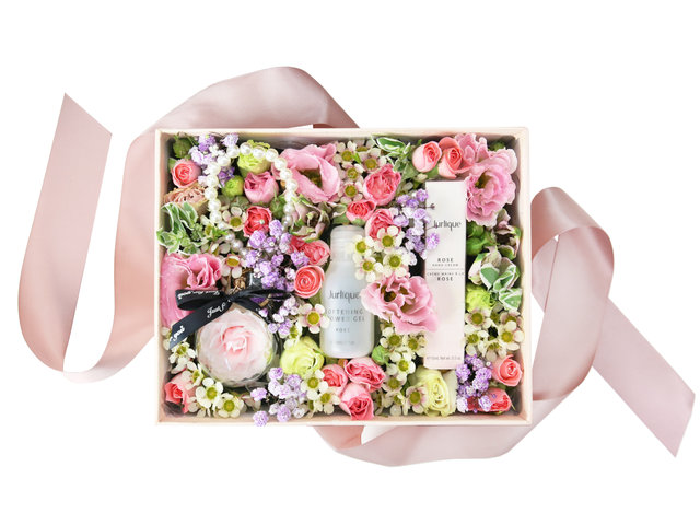 Order Flowers in Box - Jurlique Body Care Flower Box - SE0105A1 Photo