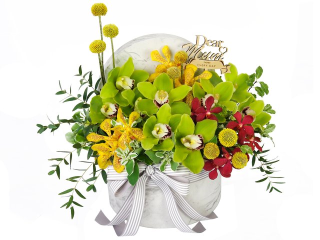 Order Flowers in Box - Mother's Day Gifts Cymbidium Flower Box M01 - MR0502A3 Photo