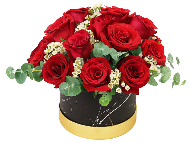 Order Flowers in Box - Red Rose Flower Box C1 - BX0814A4 Photo