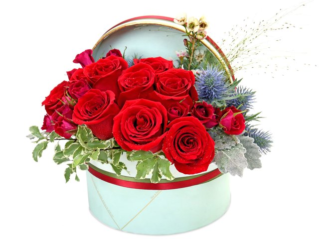 Order Flowers in Box - Valentine's Day Gift box flowers BV01 - VB20129A3 Photo