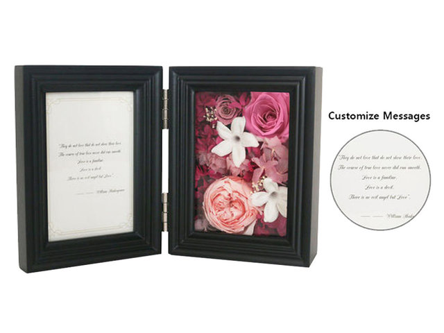 Preserved Forever Flower - Foldout Photo Frame with Preserved Flower M40  - L45000076 Photo