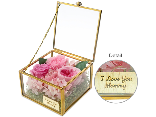 Preserved Forever Flower - Love You Mommy Flower Box  M58 - L36516792 Photo