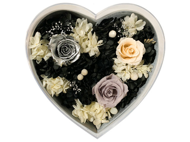 Preserved Forever Flower - Metallic Style Preserved Rose Flower Box M5 - PX0120A8 Photo