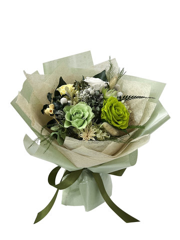 Preserved Forever Flower - Mocha Green Collection Preserved Rose Bouquet 0303A7 - PT0303A7 Photo