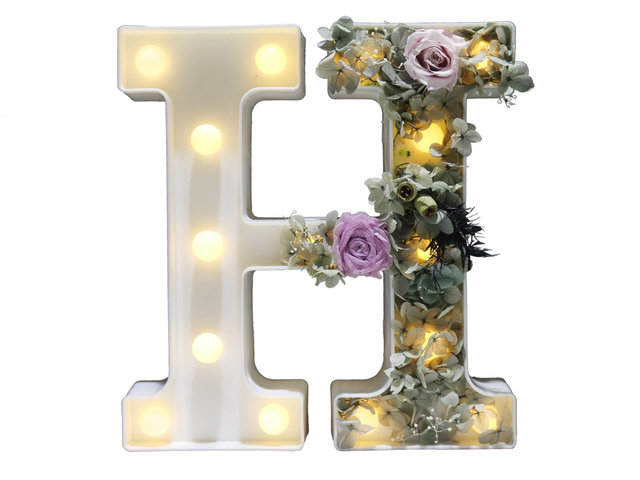 Preserved Forever Flower - Preserved Flower Alphabet Letter Floral Number Light ($650/Any 3pcs) - PT0513A3 Photo