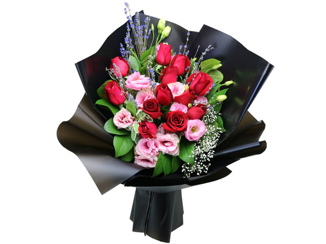 Valentines Day Flower n Gift - Valentine's Lavender Red rose bouquet florist  RD30 - L76604553b Photo