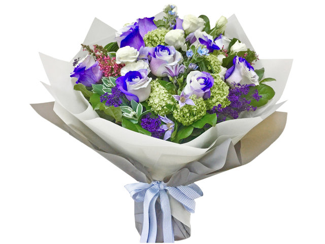 Weekly Import Flower - Valentines Day Limited Edition - Purple/White rose bouquet LEB12 - BV2S0115A1 Photo