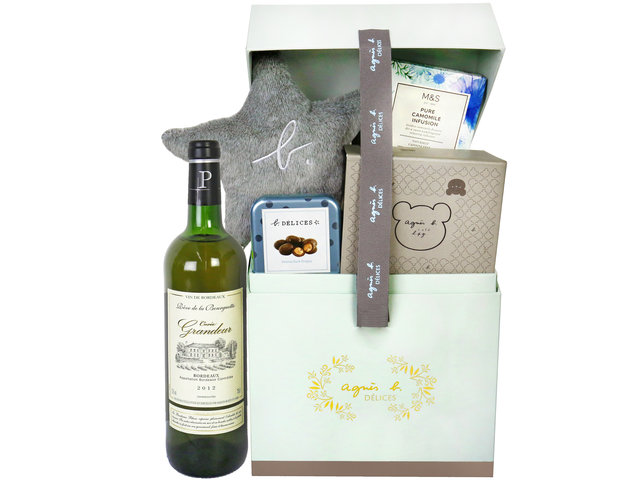 Wine n Food Hamper - Agnes b combination gift basket A10 - HR0619A8 Photo