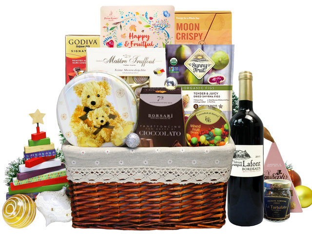 Wine n Food Hamper - Christmas Fancy Permium Picnic Gift Hamper L10 - L36671399 Photo