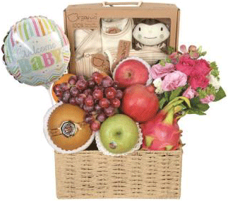 Baby Flower Gift Basket
