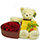 romantic flower teddy bear chocolate wine combination