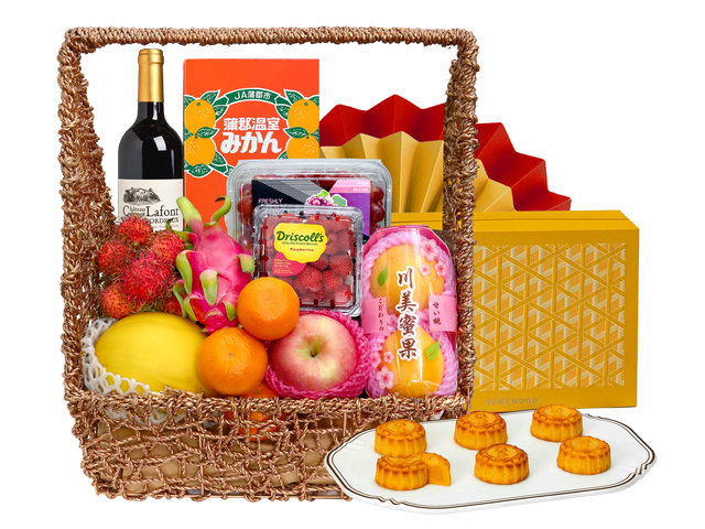 中秋果篮Hamper - 中秋Rosewood月饼优质果篮 FH222 - MW0731A1 Photo