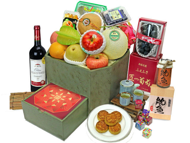 中秋果籃Hamper - 中秋節半島月餅禮籃 M68 - L76608093 Photo