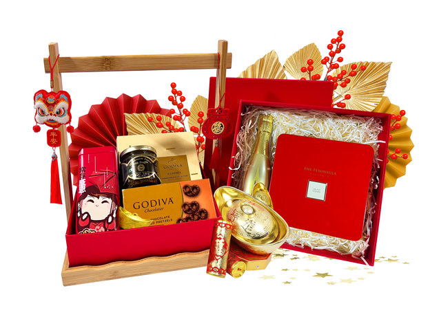 新年果篮Hamper - 农历新年中国邮寄礼物篮 1227A8 - CHW1227A8 Photo