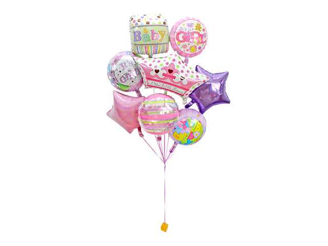 气球礼品 - 新生婴儿氢气球 X 8 (女) - L154647 Photo