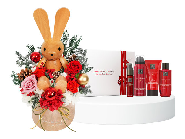 聖誕禮物Hamper - Rituals聖誕放鬆套裝連Agnès b.保鮮花 FH325 - XR1113A1 Photo