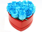 送花禮盒 藍玫瑰心形盒花 Order Flowers in Box L33605