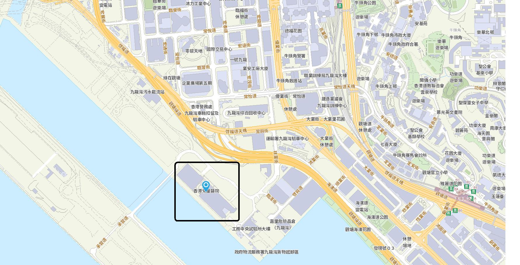 香港兒童醫院地圖