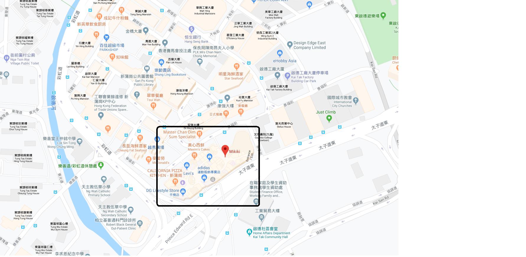 Mikiki商场地图