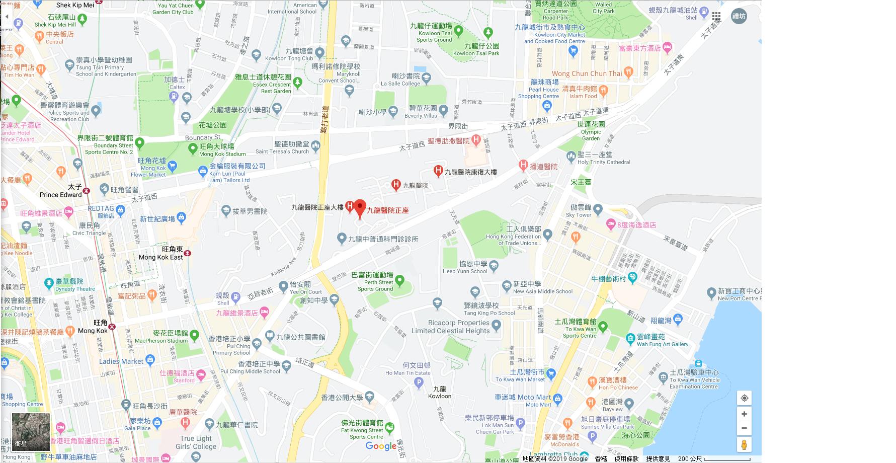 九龍醫院地圖