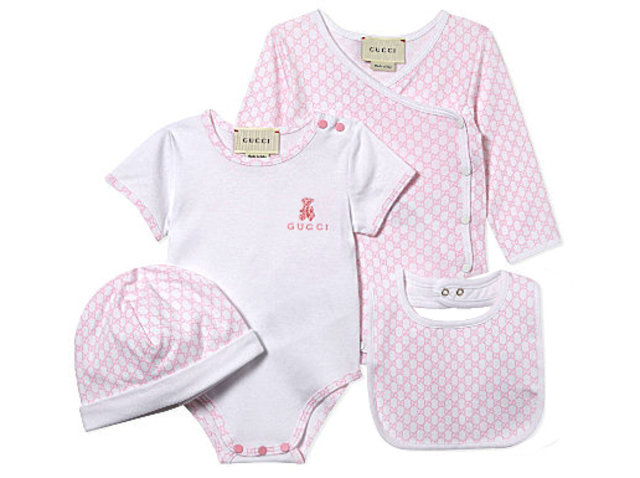 BB婴儿礼物 - Gucci 高级婴儿三件装礼盒套装 - EB0507A6 Photo