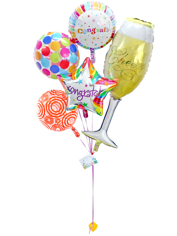 Balloon Gift - Congrats helium balloon X 5 - L154653 Photo