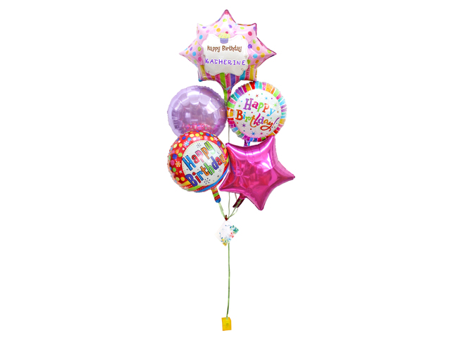 Balloon Gift - Happy Birthday helium balloon X 5 - L155964 Photo