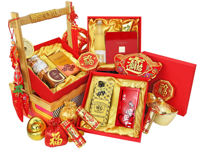 CNY Gift Hamper - Gourmet Chinese New Year Gift Baskets M13 - CH20105A3 Photo