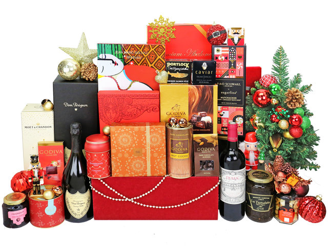 Christmas Gift Hamper - Christmas Deluxe Champagne And Food Gift Hamper XC08 - XH1101A4 Photo